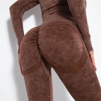qualité Le gymnase lavé aboutent crac! crac! pantalon sans couture de gymnase de séance d&#039;entraînement de butin de guêtres le grand usine